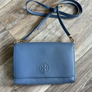 Tory Burch Blue Leather Crossbody Bag